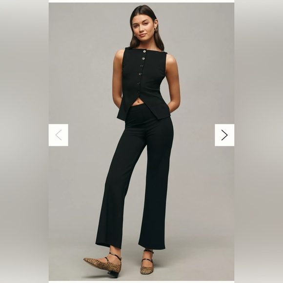 Reformation Liliana Knit Two-Piece Set in Black - Picture 1 of 9